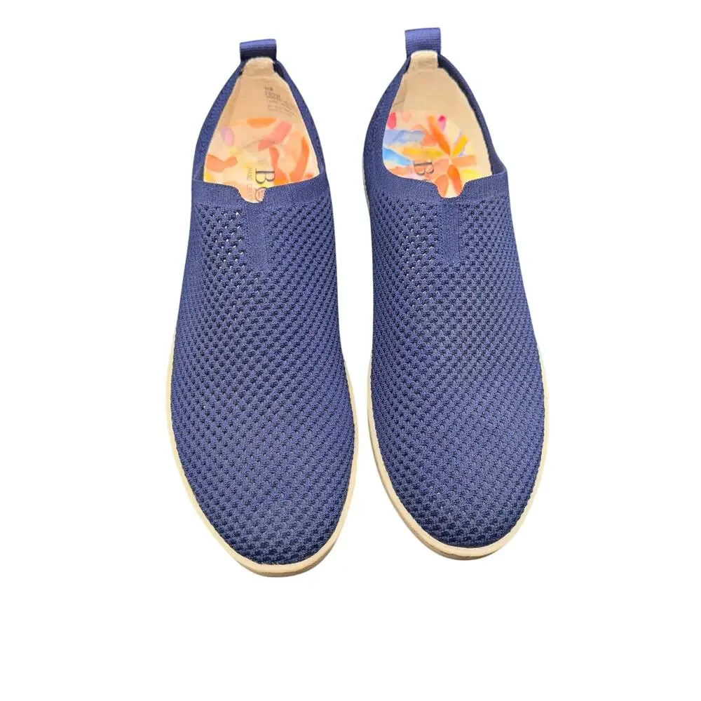 Born Knit Slip On Sneakers Navy Blue Comfort Walking Shoes Women’s 10M